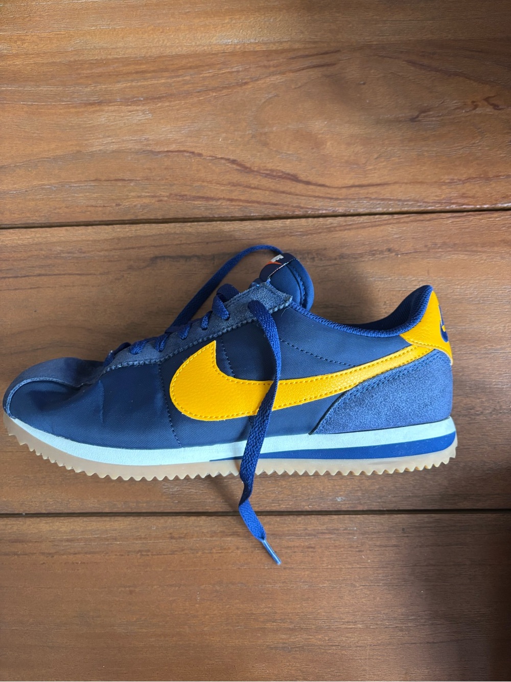 Nike Blue and Yellow Classic Running Shoe